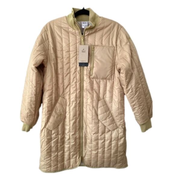 Nike Tech Pack Therma-Fit Quilted Long Jacket Coat‎ Beige Women's Medium New - Picture 2 of 11